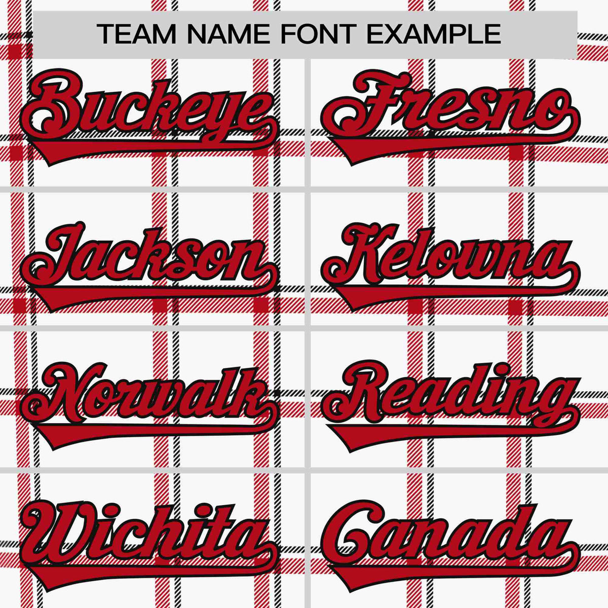 Custom White Red Personalized Plaid Design Authentic Baseball Jersey