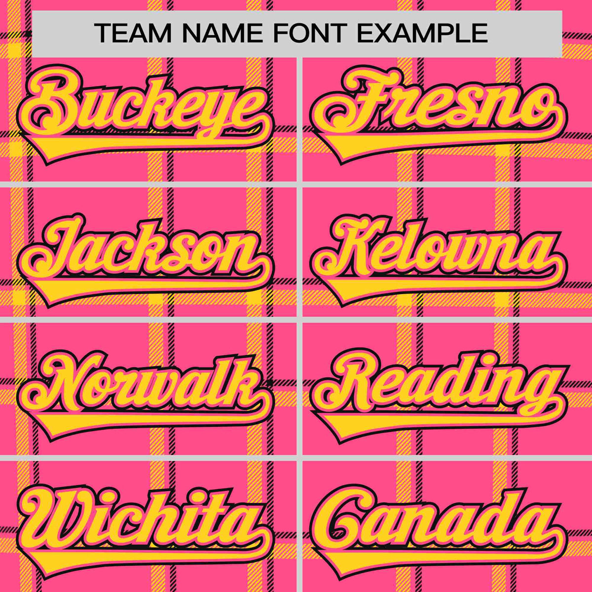 Custom Pink Gold Personalized Plaid Design Authentic Baseball Jersey