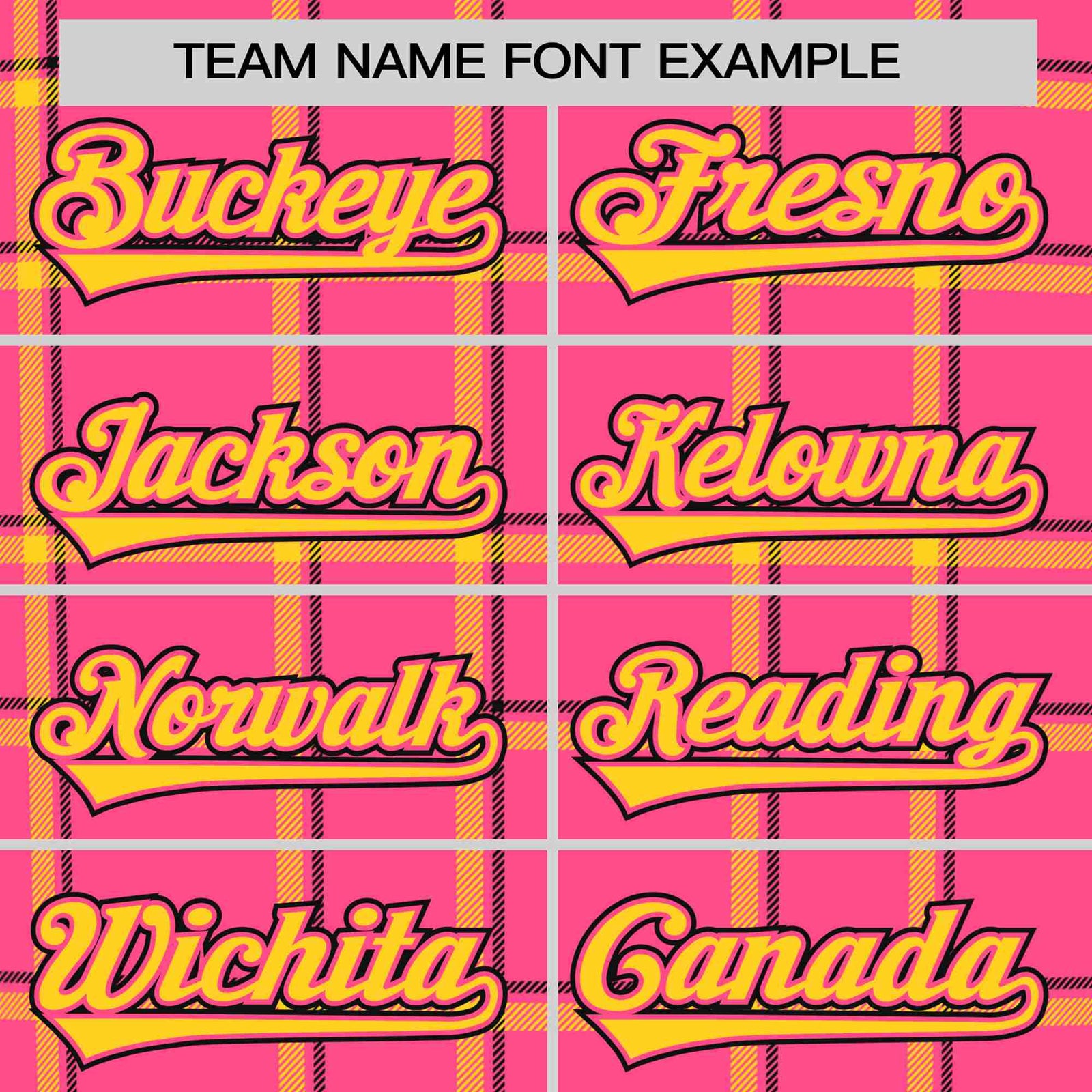 Custom Pink Gold Personalized Plaid Design Authentic Baseball Jersey