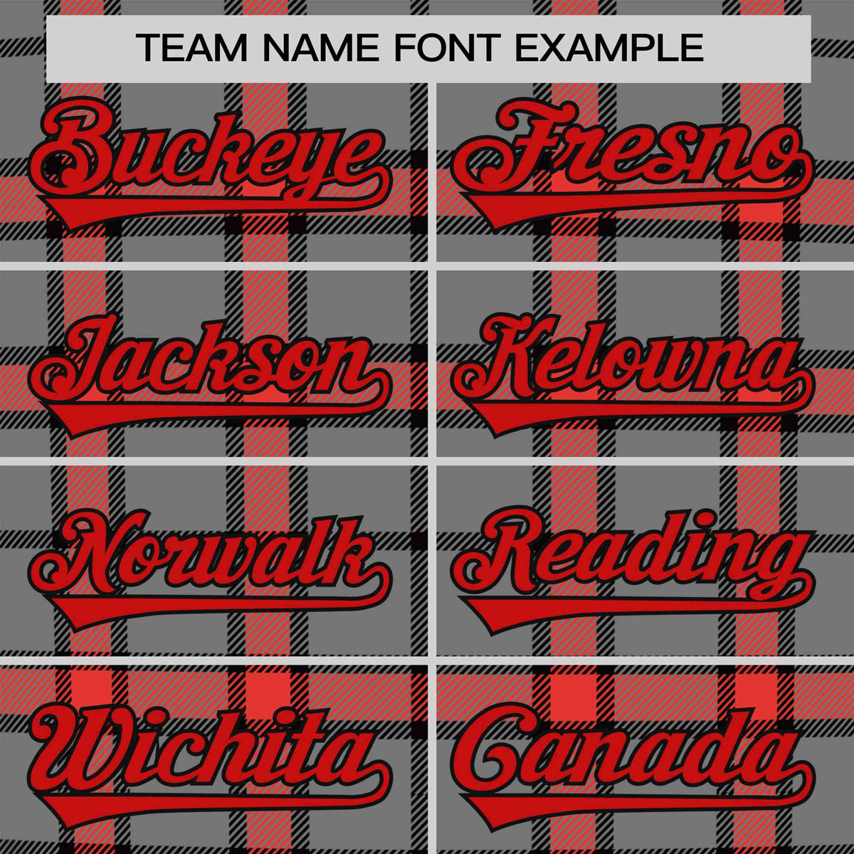 Custom Gray Red Personalized Plaid Design Authentic Baseball Jersey