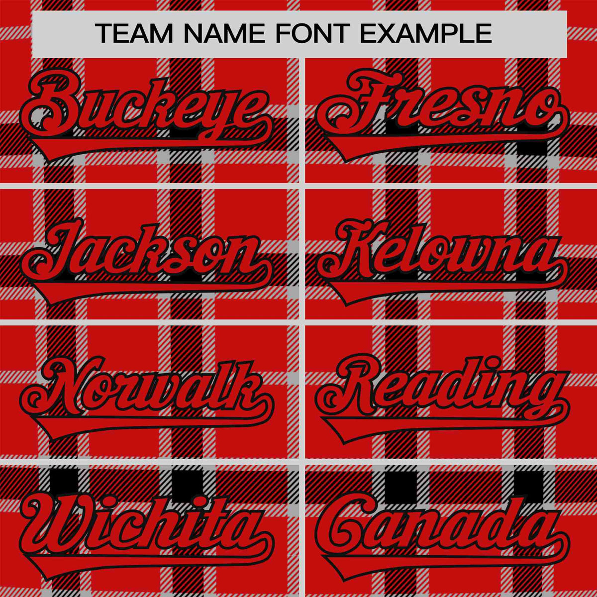 Custom Red Crimson Personalized Plaid Design Authentic Baseball Jersey