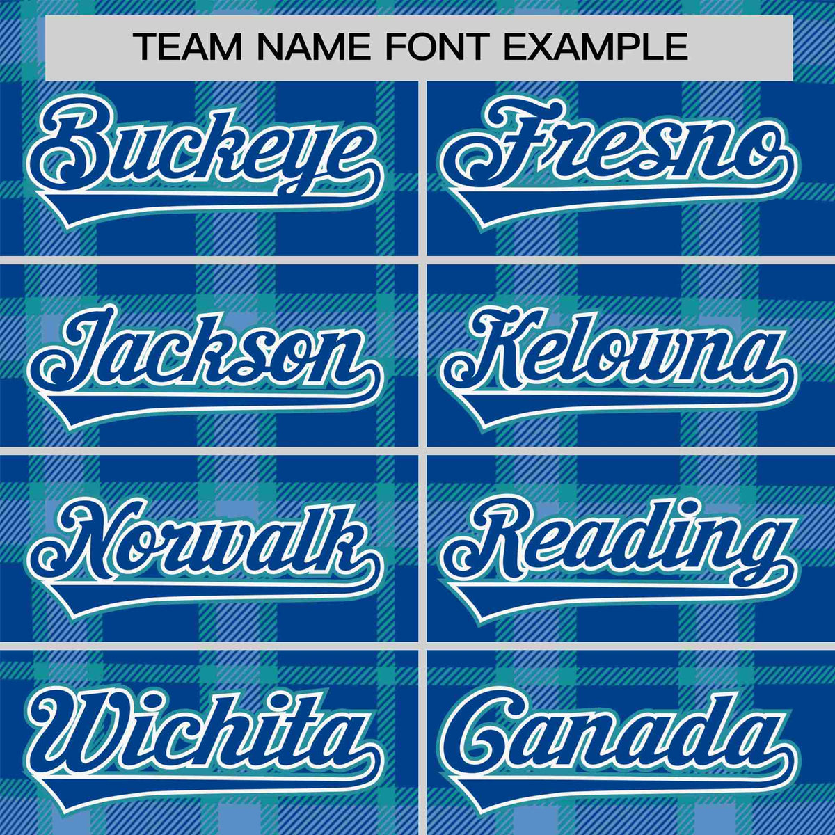 Custom Royal Blue Personalized Plaid Design Authentic Baseball Jersey