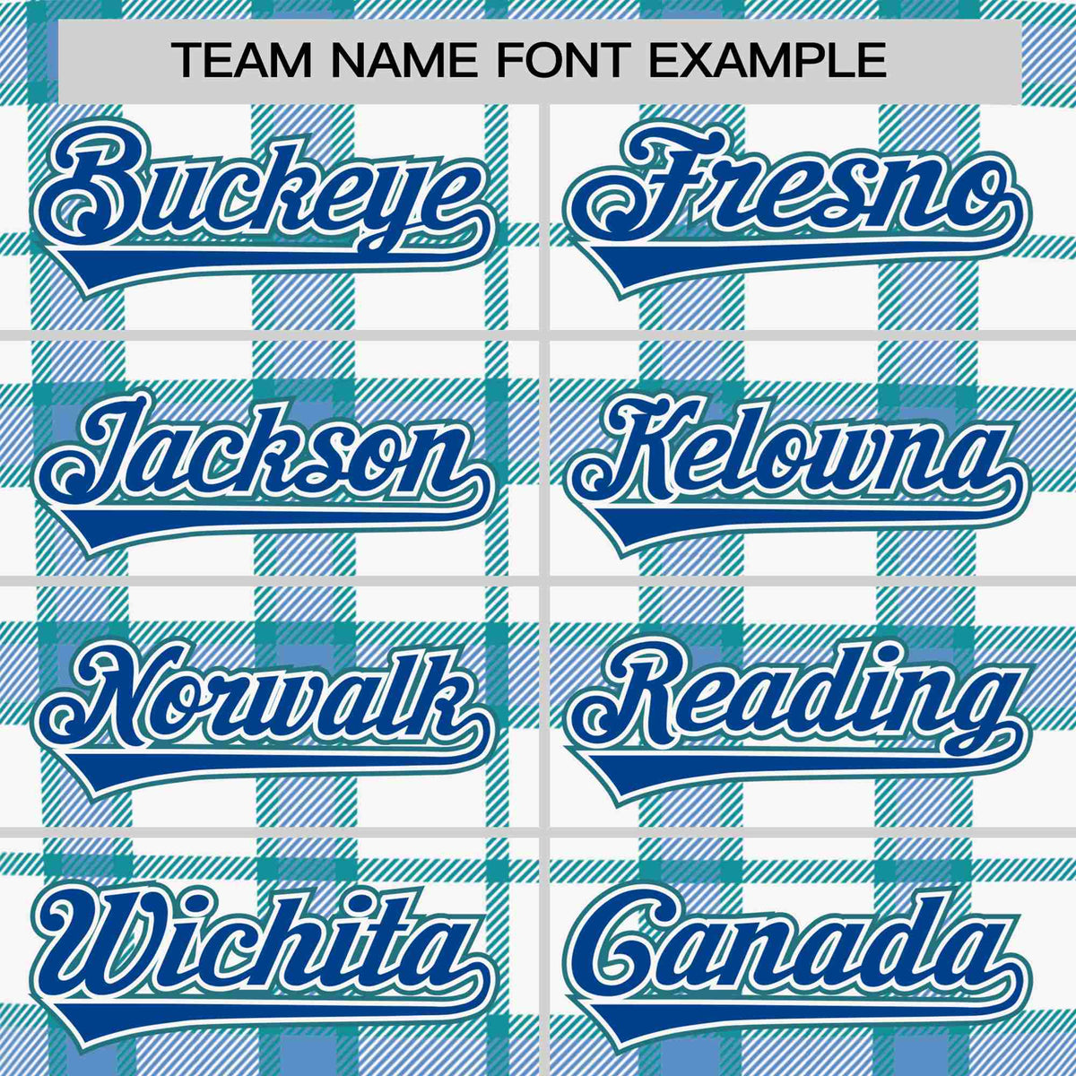 Custom White Light Blue Personalized Plaid Design Authentic Baseball Jersey