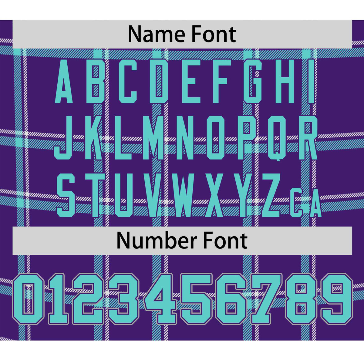 Custom Purple Aqua Personalized Plaid Design Authentic Baseball Jersey