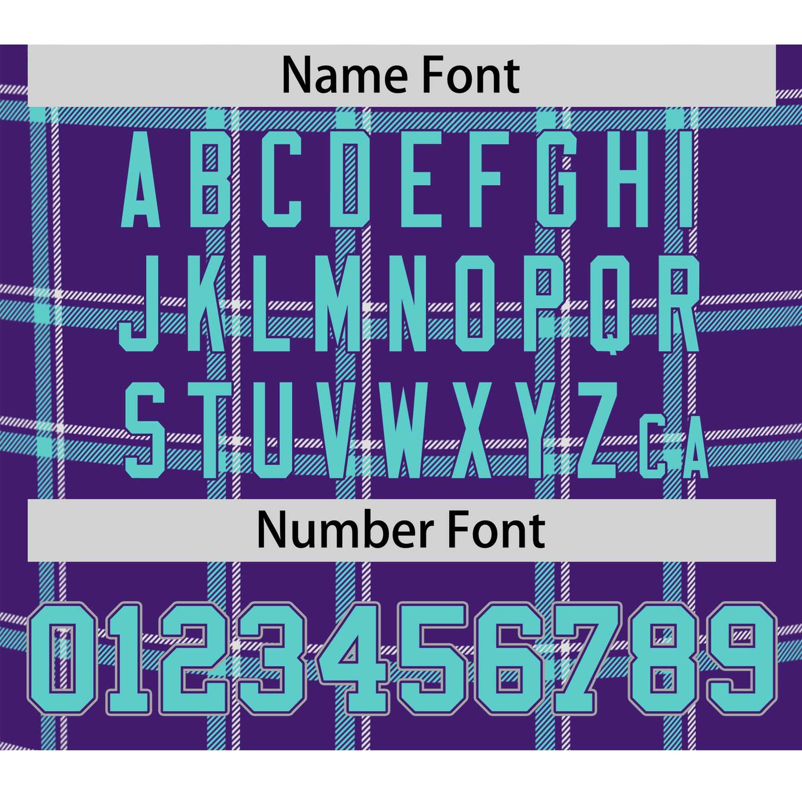 Custom Purple Aqua Personalized Plaid Design Authentic Baseball Jersey