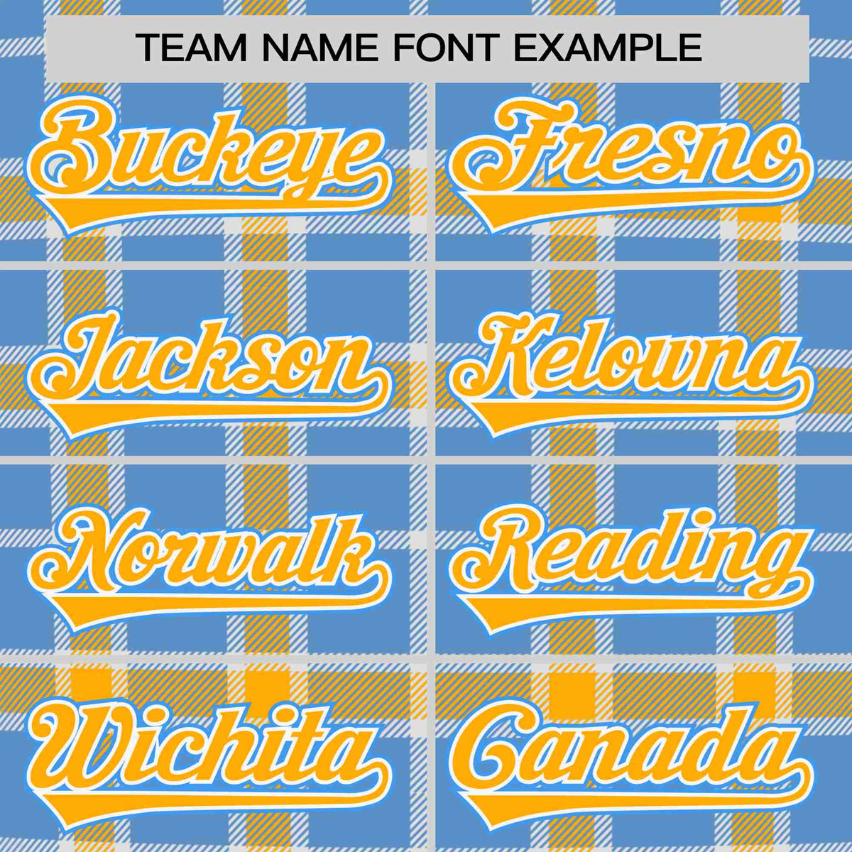 Custom Light Blue Yellow Personalized Plaid Design Authentic Baseball Jersey