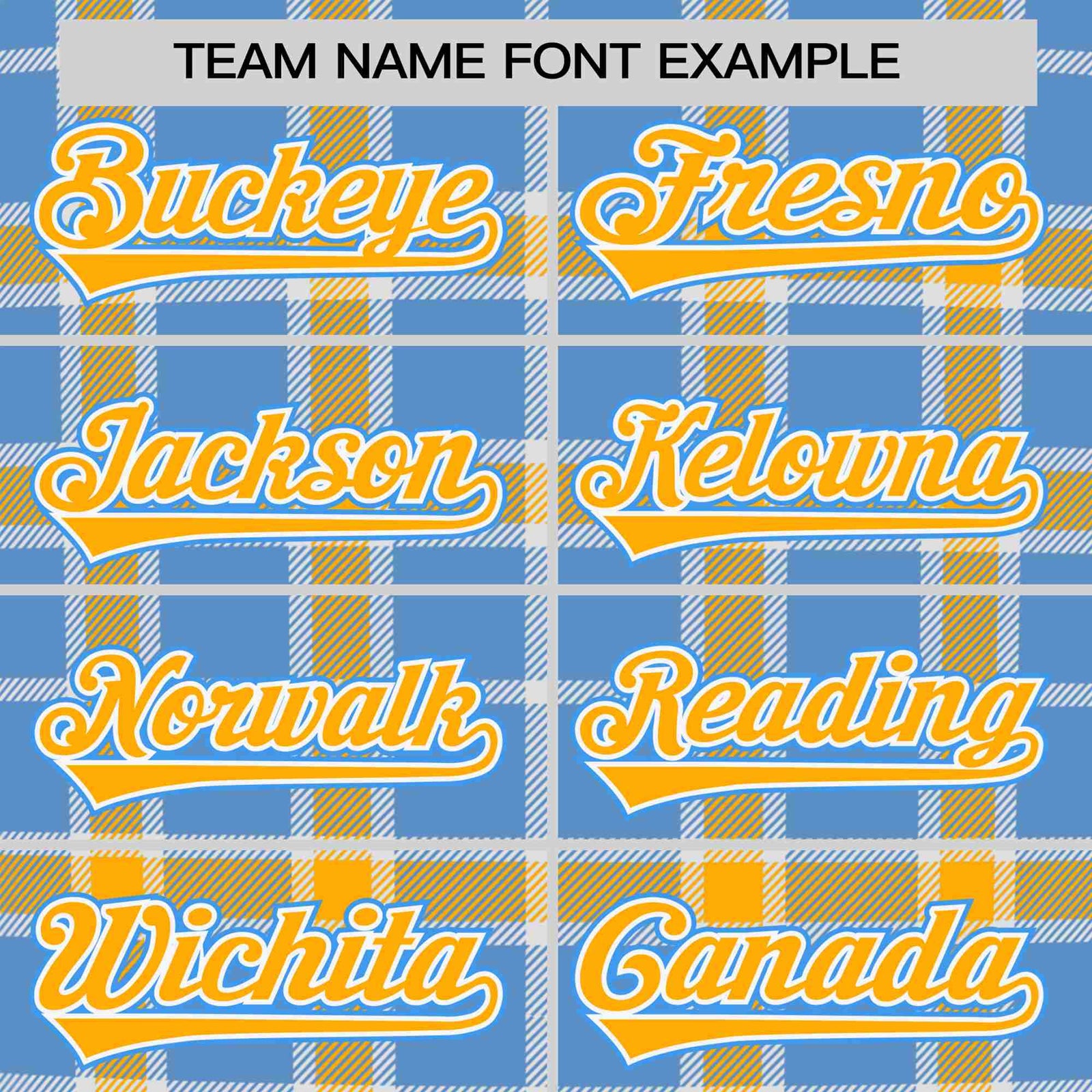 Custom Light Blue Yellow Personalized Plaid Design Authentic Baseball Jersey