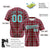 Custom Crimson Aqua Personalized Plaid Design Authentic Baseball Jersey