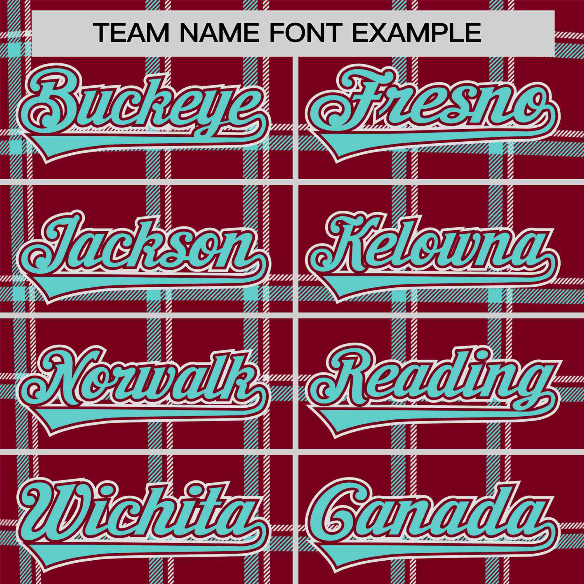 Custom Crimson Aqua Personalized Plaid Design Authentic Baseball Jersey