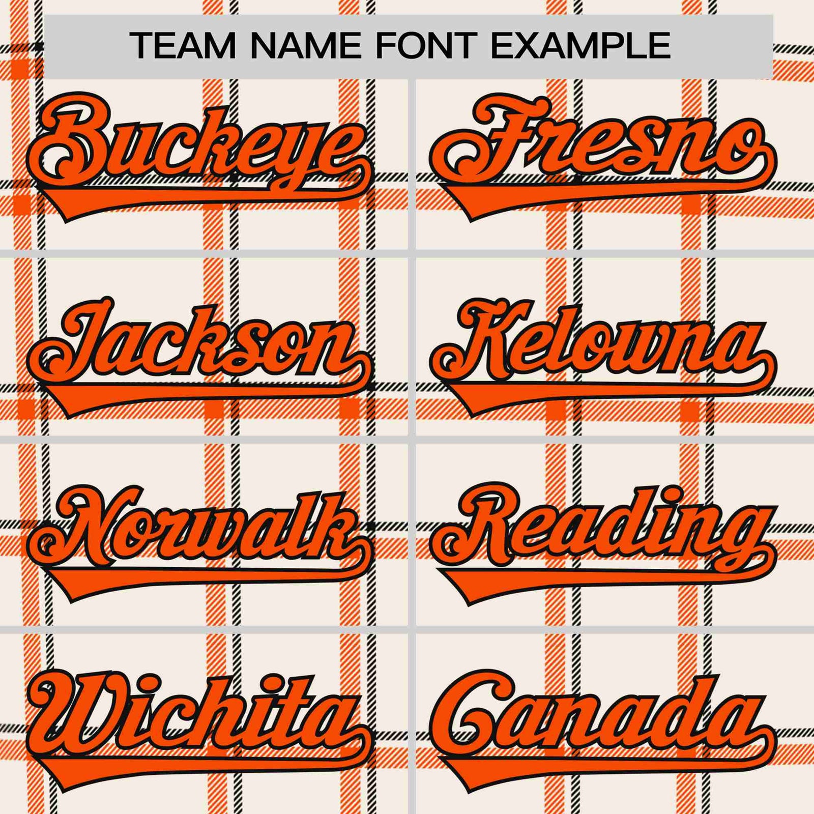 Custom White Orange Personalized Plaid Design Authentic Baseball Jersey