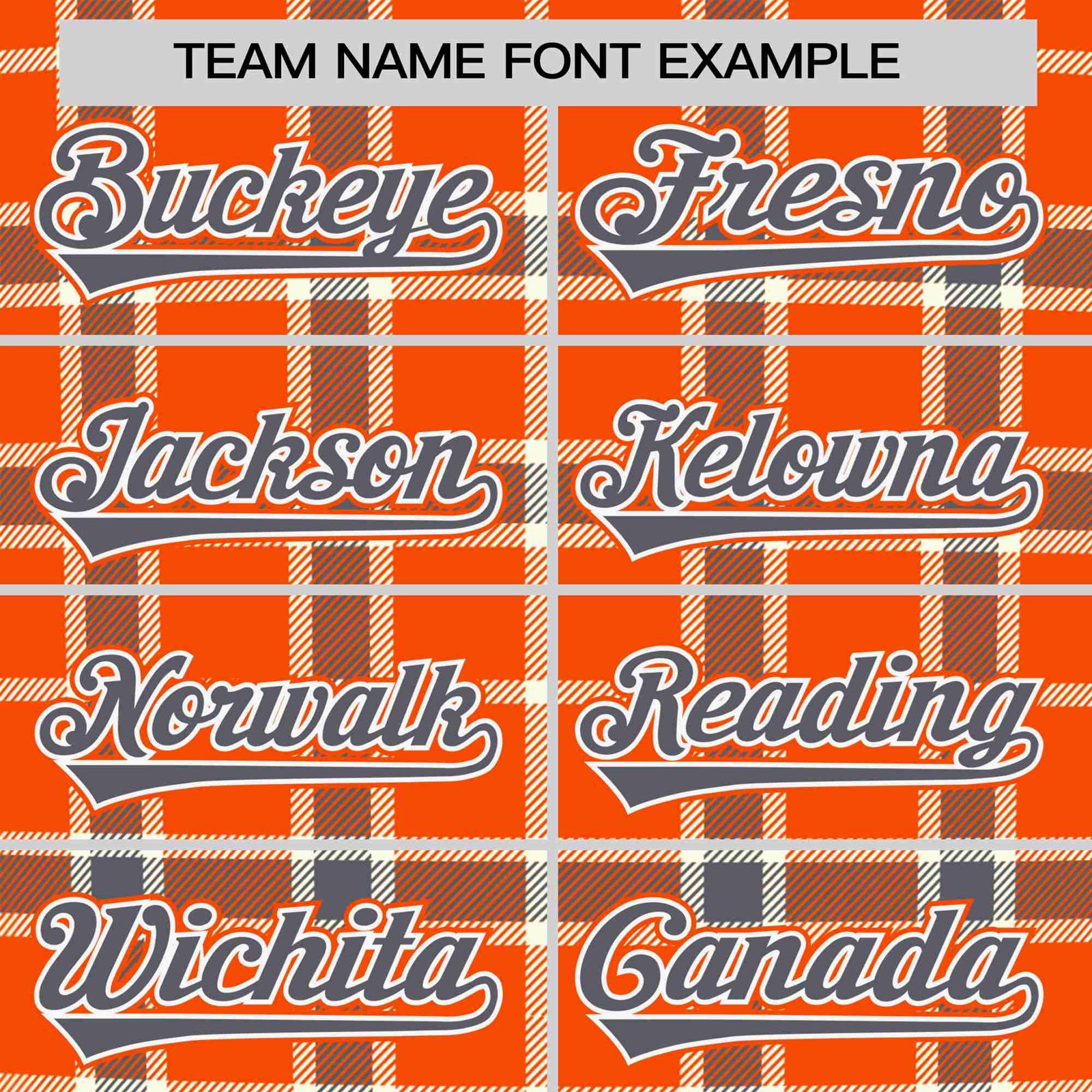 Custom Orange Brown Personalized Plaid Design Authentic Baseball Jersey