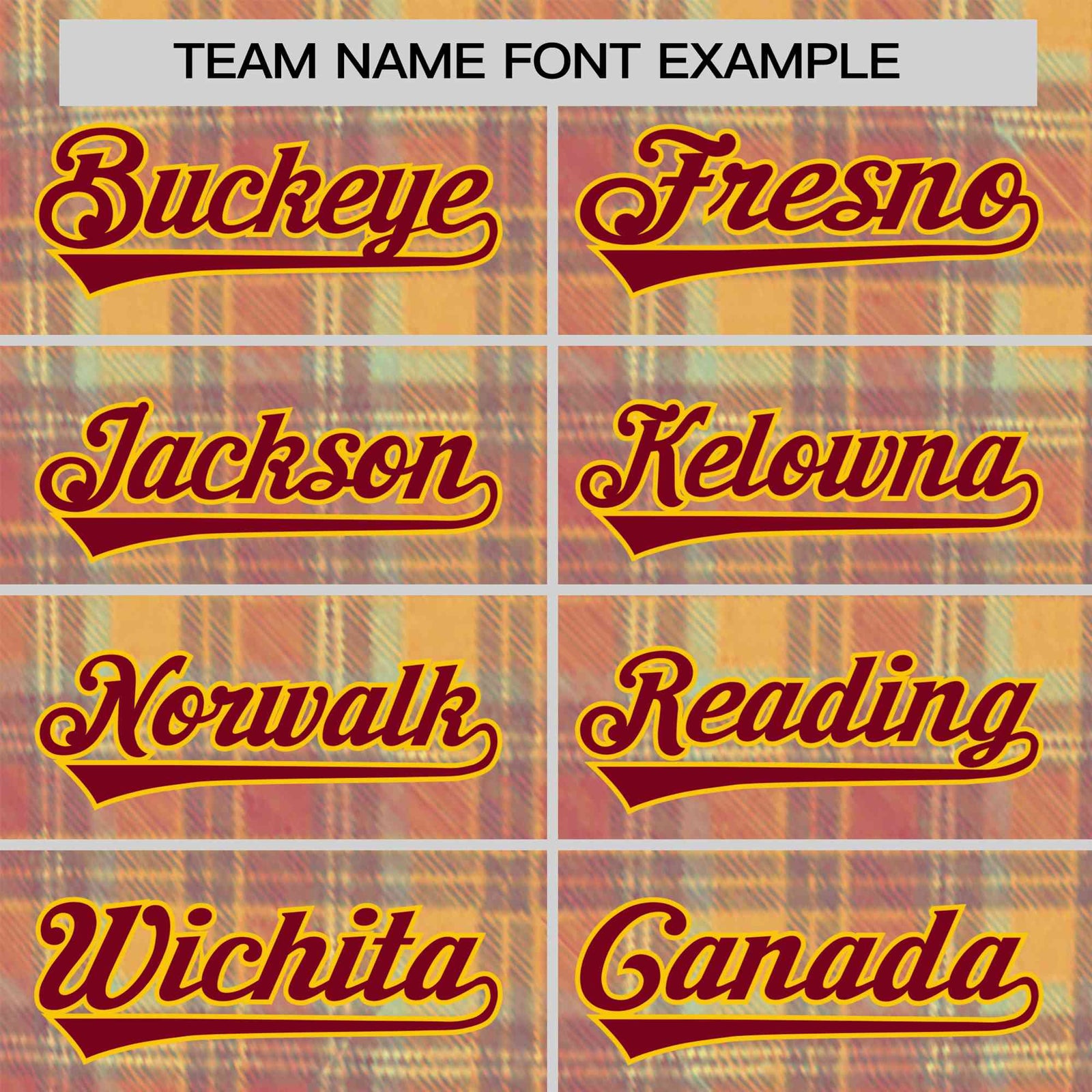 Custom Orange Yellow Personalized Plaid Design Authentic Baseball Jersey