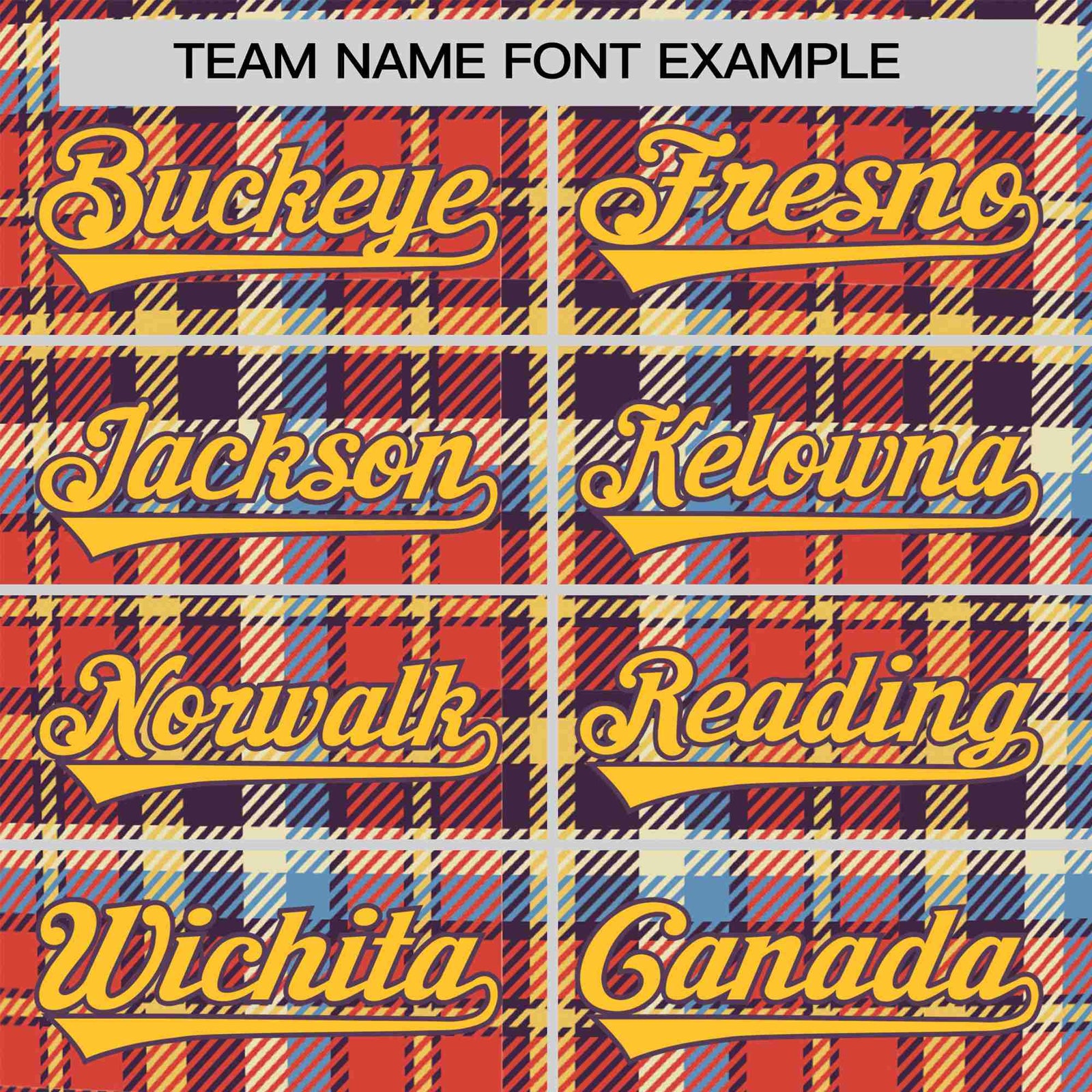 Custom Orange Yellow-Blue Personalized Plaid Design Authentic Baseball Jersey