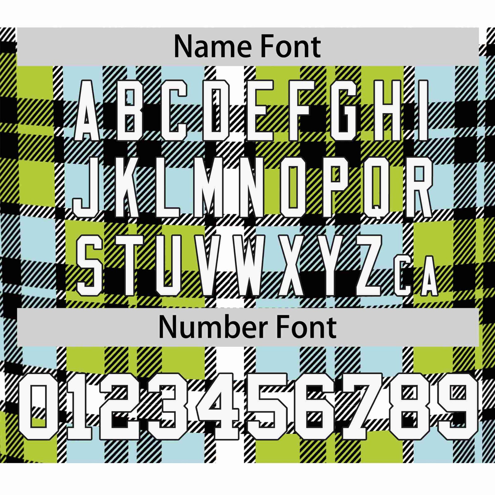 Custom Neon Green Light Blue Personalized Plaid Design Authentic Baseball Jersey