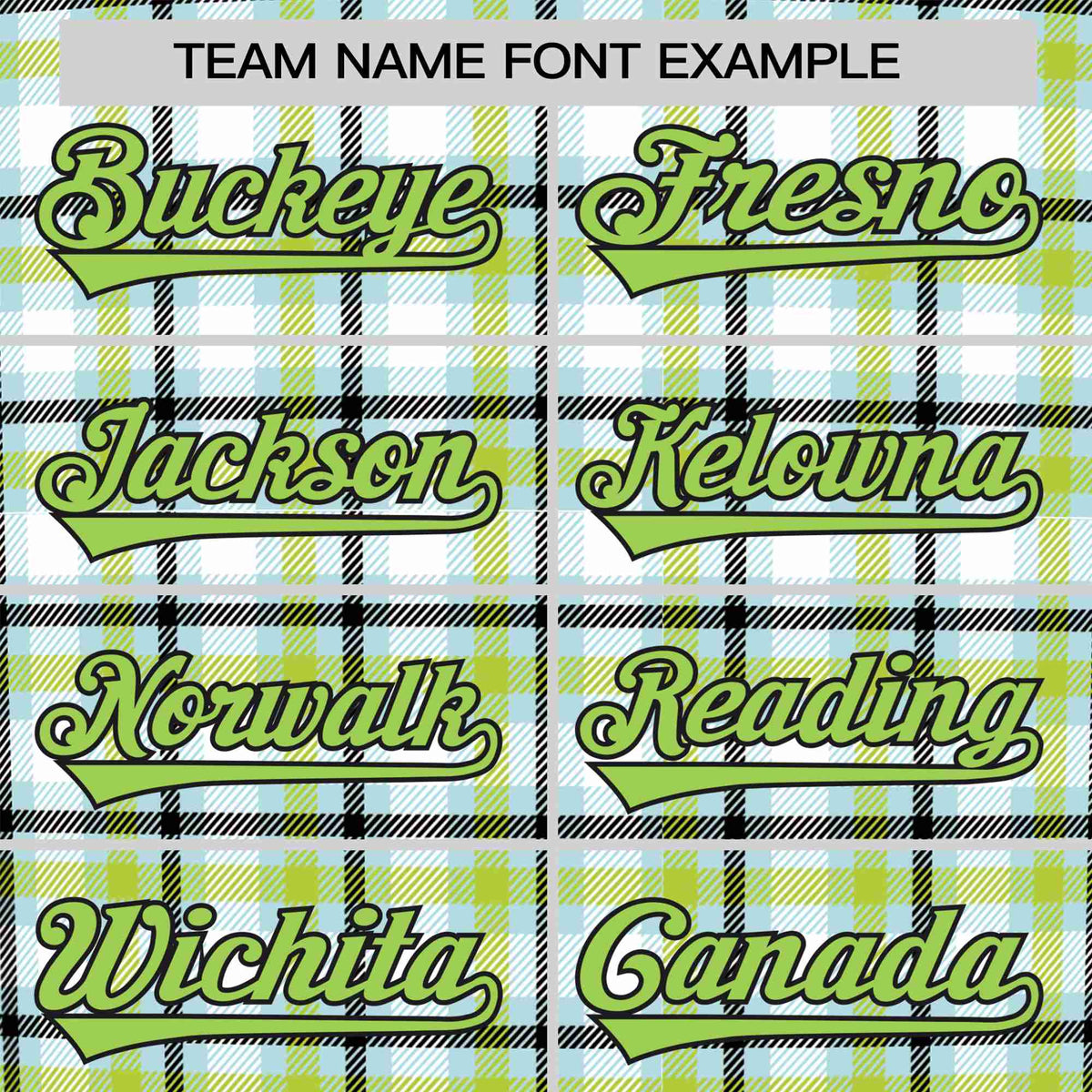 Custom Neon Green Black Personalized Plaid Design Authentic Baseball Jersey