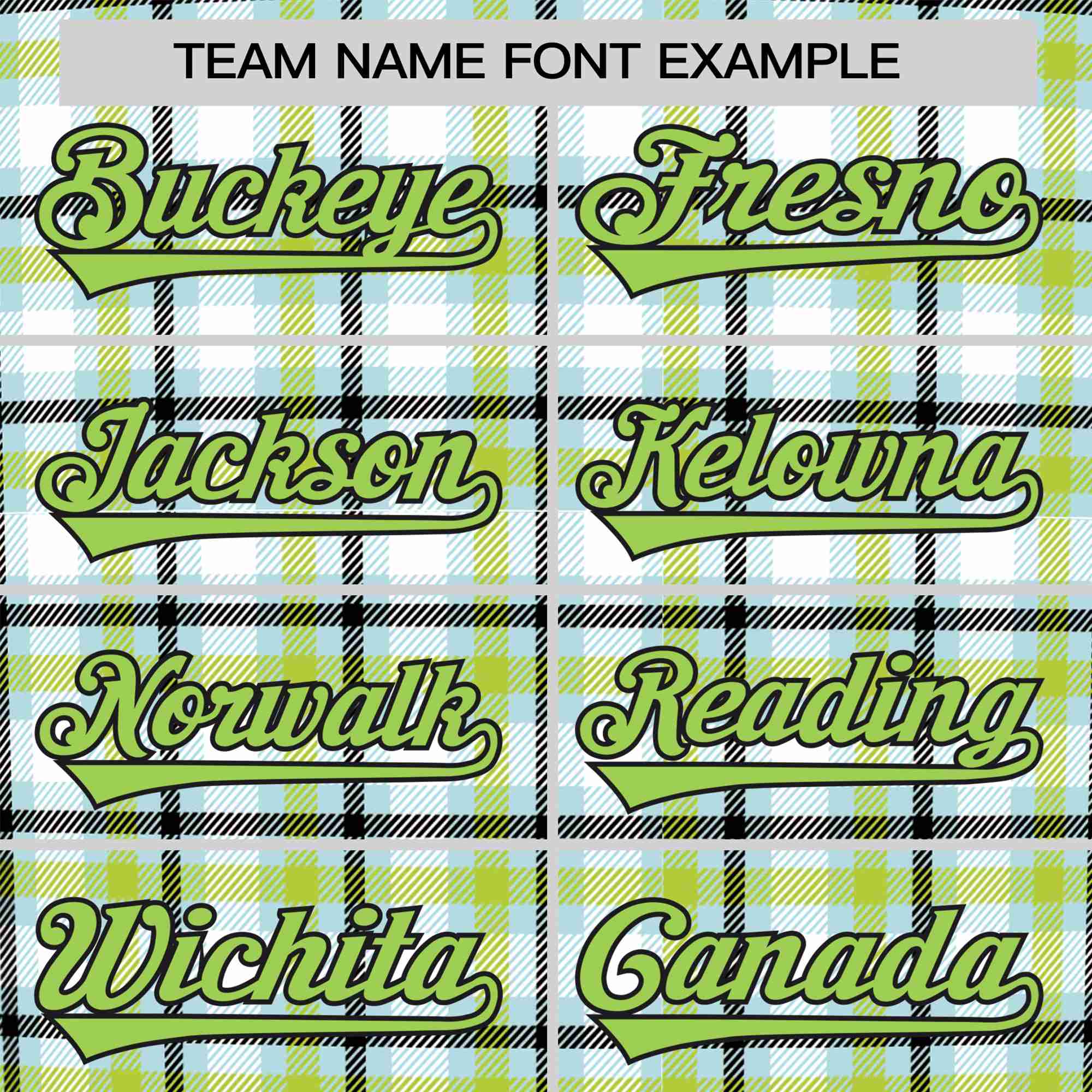 Custom Neon Green Black Personalized Plaid Design Authentic Baseball Jersey