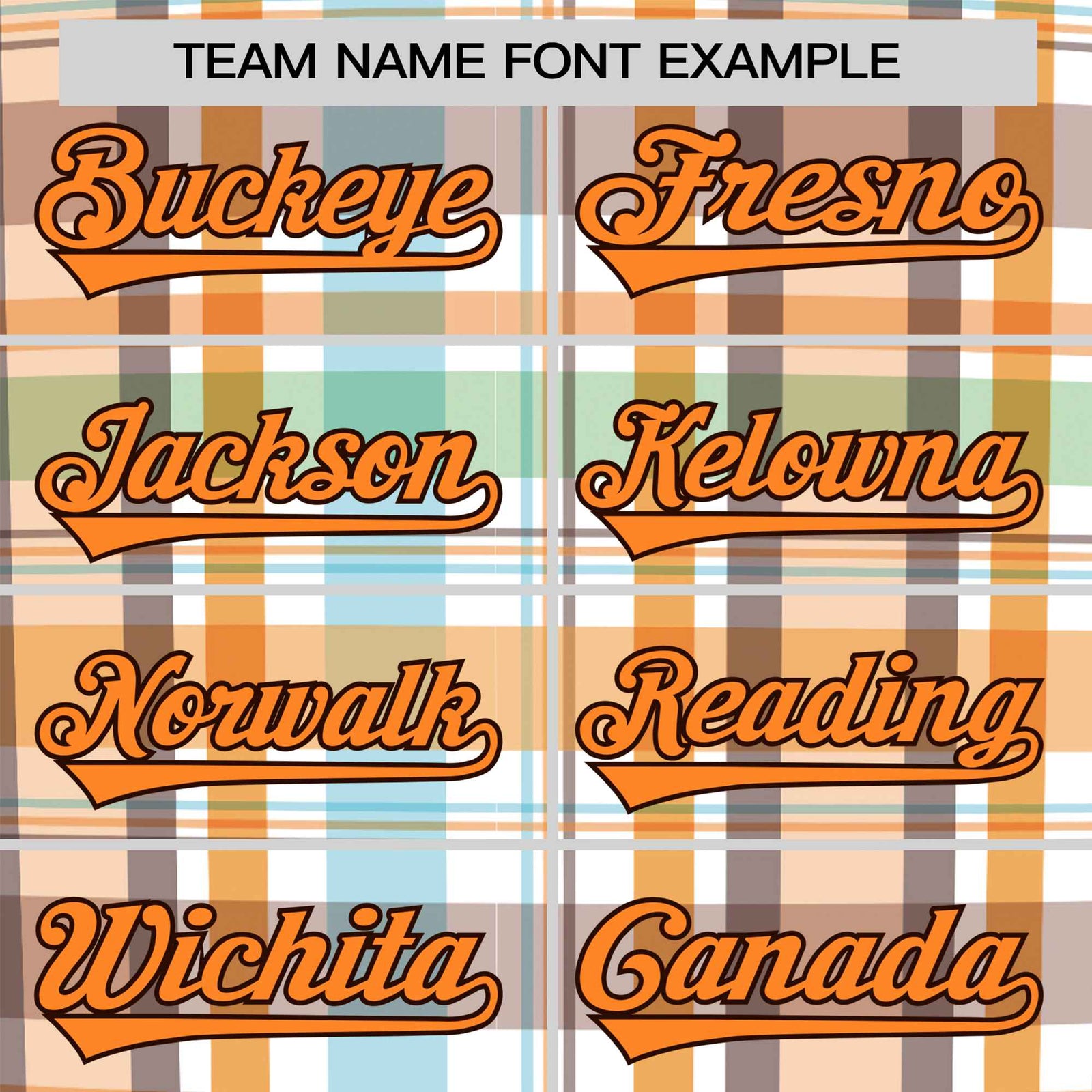 Custom Orange Gray Blue Personalized Plaid Design Authentic Baseball Jersey