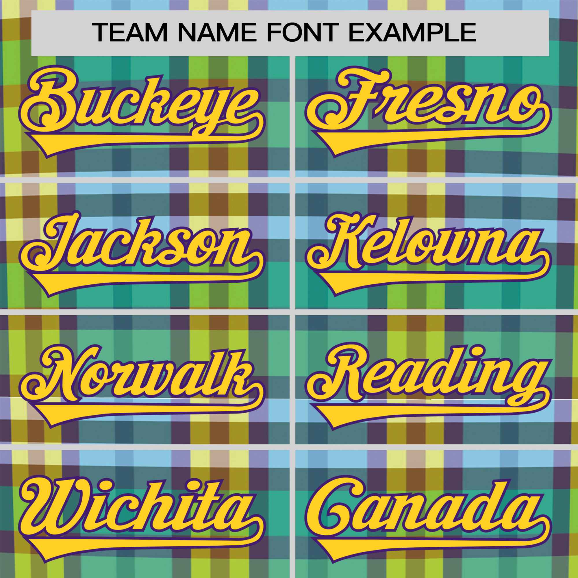 Custom Green Yellow Personalized Plaid Design Authentic Baseball Jersey