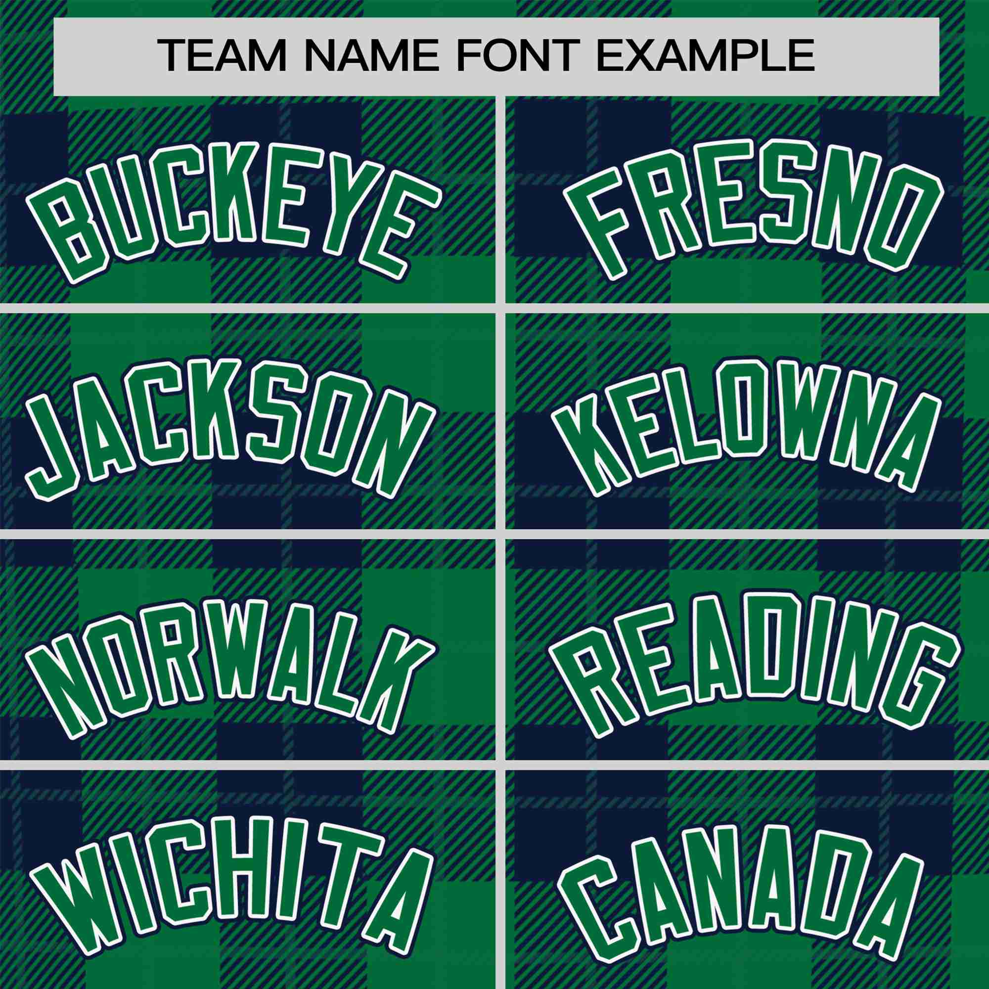 Custom Green Navy Personalized Plaid Design Authentic Baseball Jersey