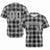 Custom Gray Black Personalized Plaid Design Authentic Baseball Jersey