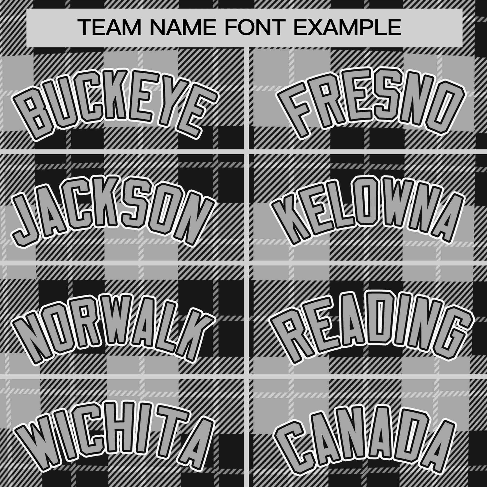 Custom Gray Black Personalized Plaid Design Authentic Baseball Jersey