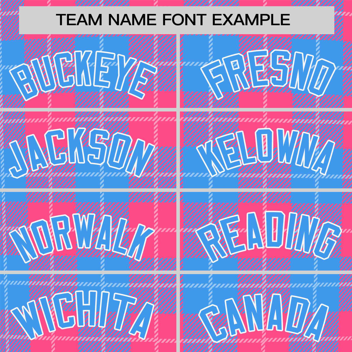 Custom Pink Powder Blue Personalized Plaid Design Authentic Baseball Jersey