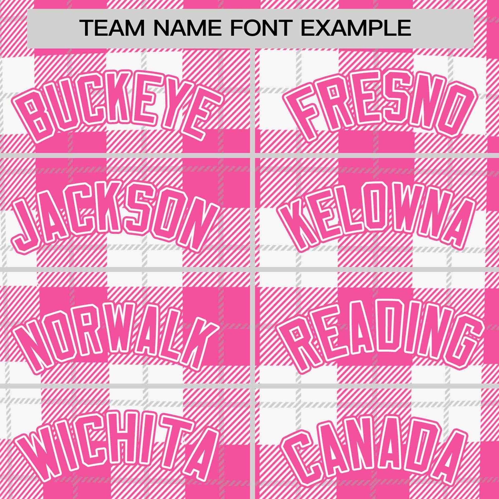 Custom Pink White Personalized Plaid Design Authentic Baseball Jersey