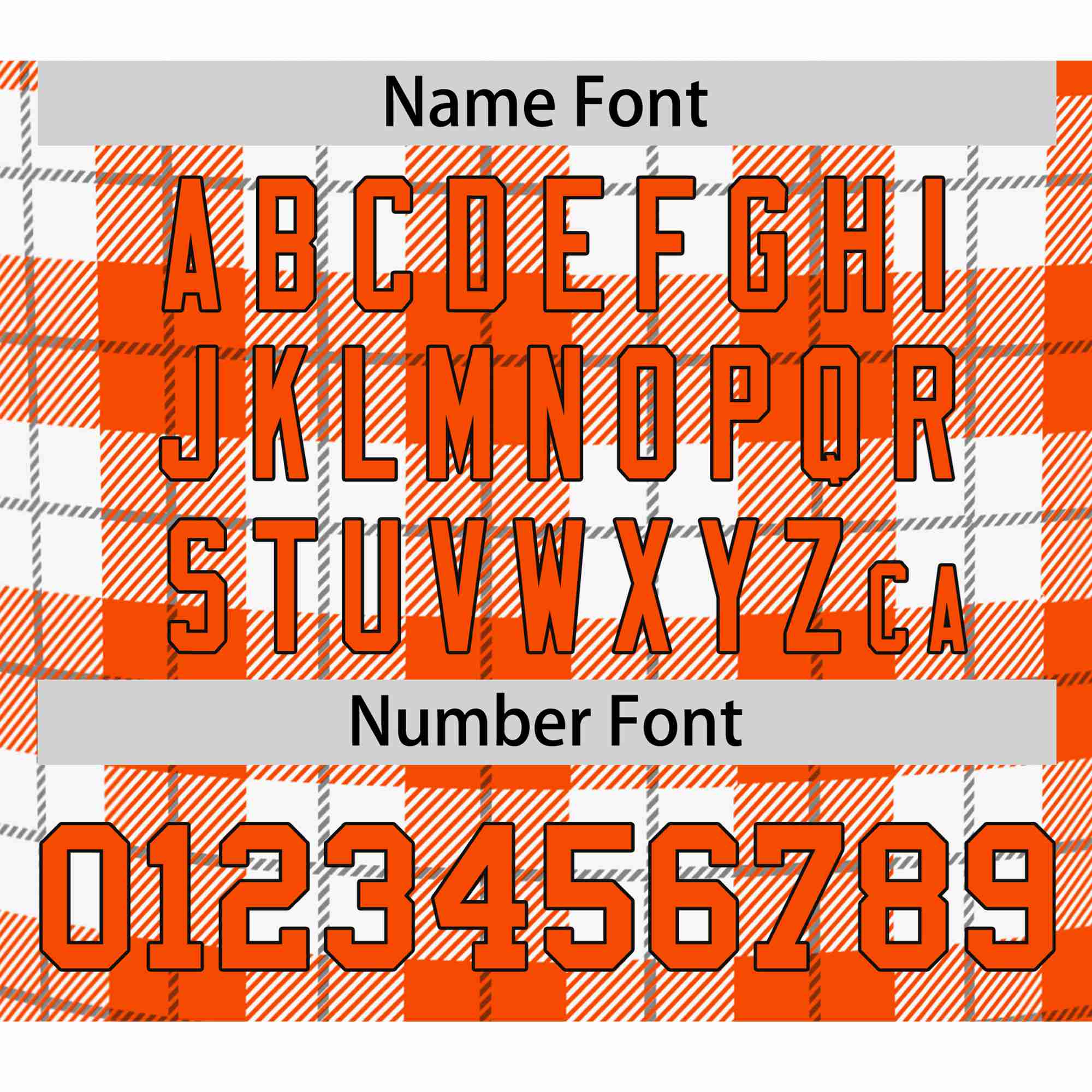 Custom Orange White Personalized Plaid Design Authentic Baseball Jersey