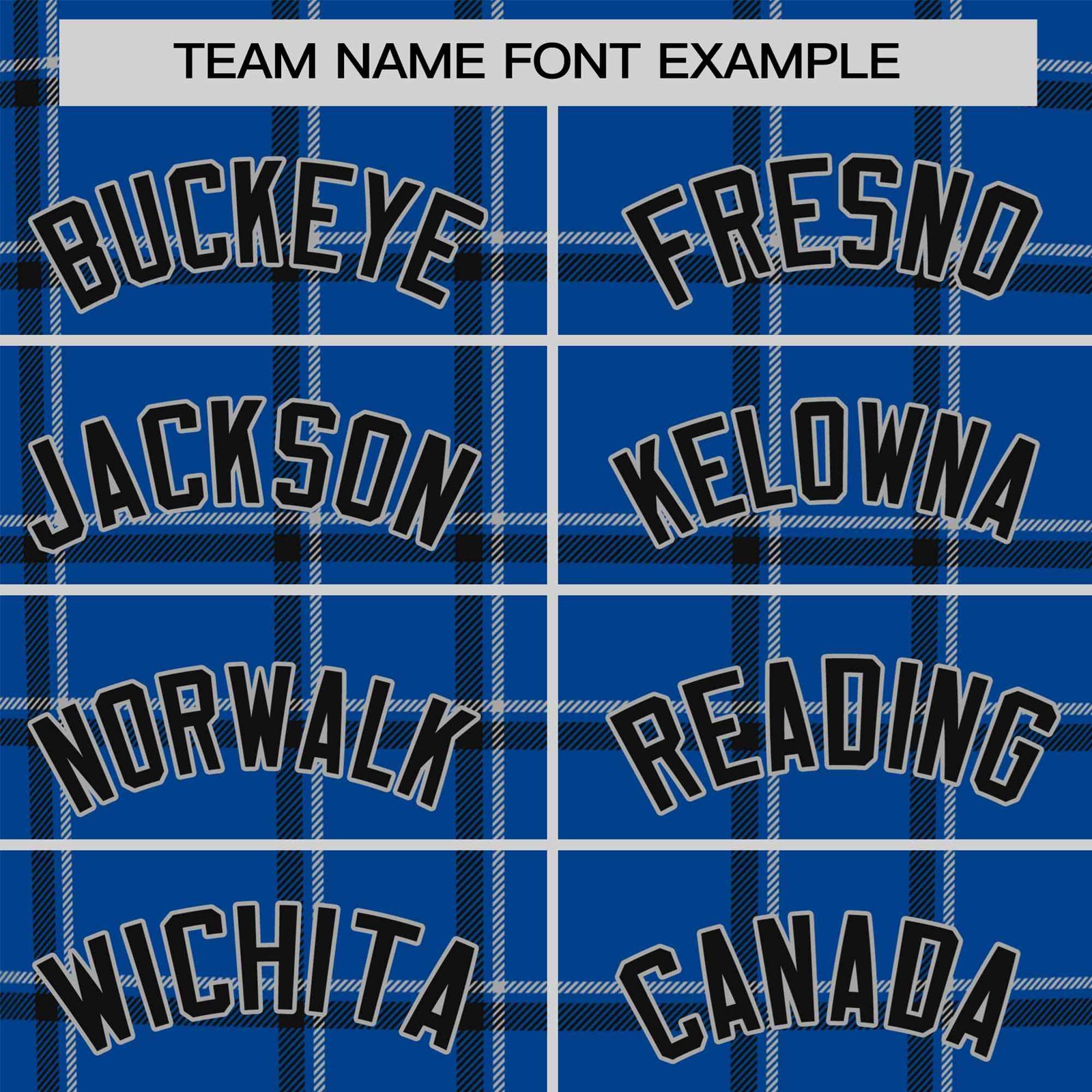 Custom Royal Blue Black Personalized Plaid Design Authentic Baseball Jersey