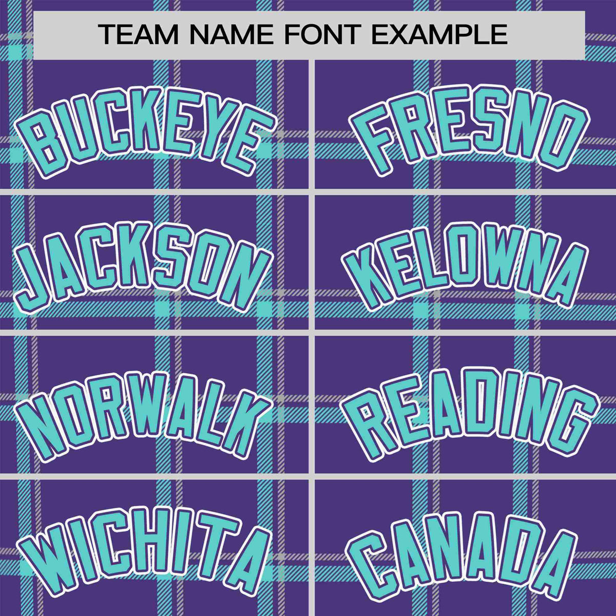 Custom Purple Aqua Personalized Plaid Design Authentic Baseball Jersey