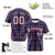 Custom Navy Pink Personalized Plaid Design Authentic Baseball Jersey