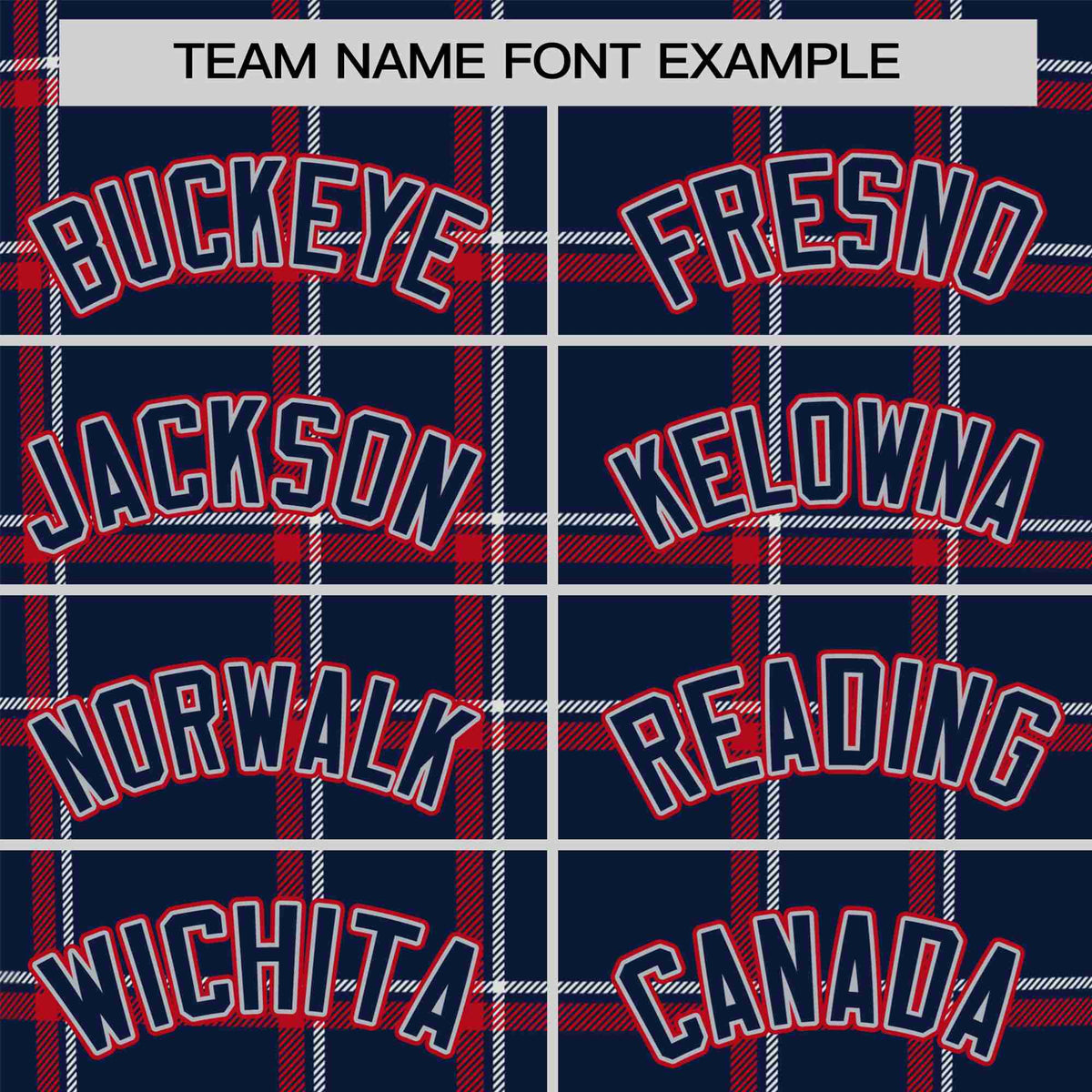 Custom Navy Red Personalized Plaid Design Authentic Baseball Jersey