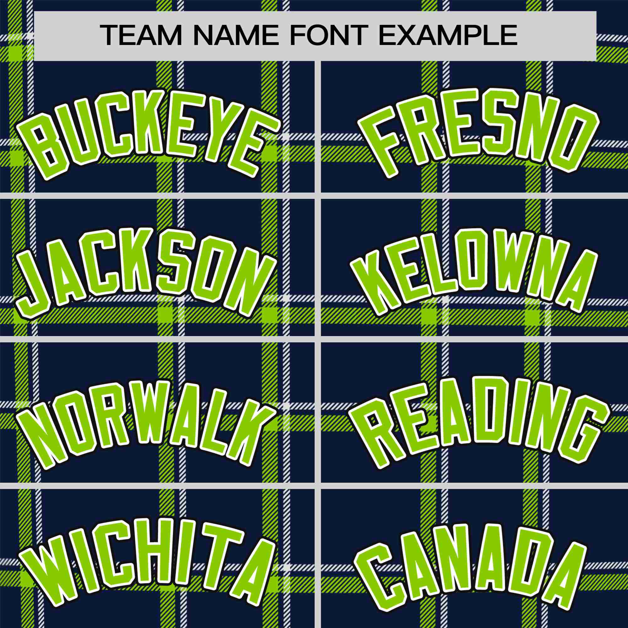 Custom Navy Neon Green Personalized Plaid Design Authentic Baseball Jersey