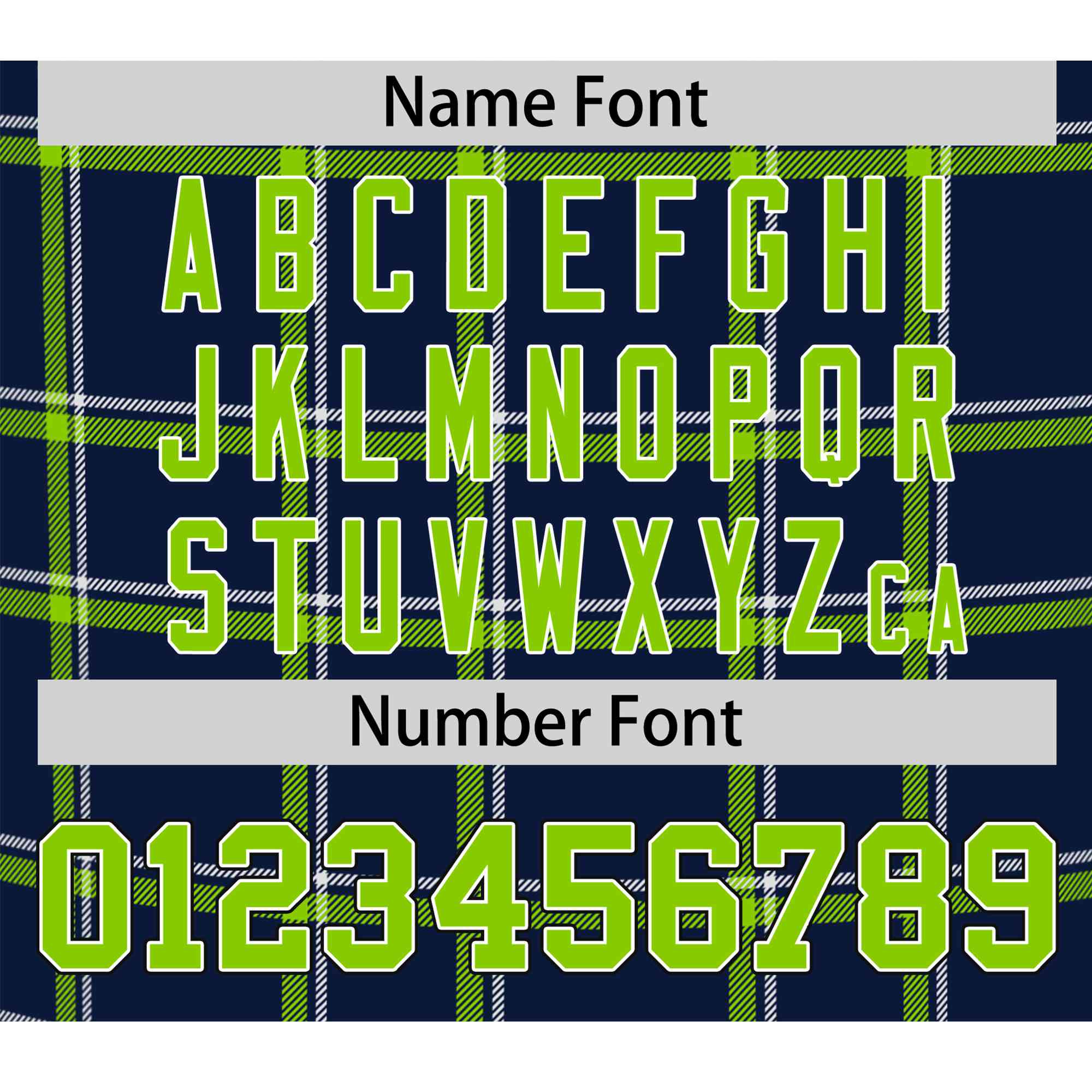 Custom Navy Neon Green Personalized Plaid Design Authentic Baseball Jersey