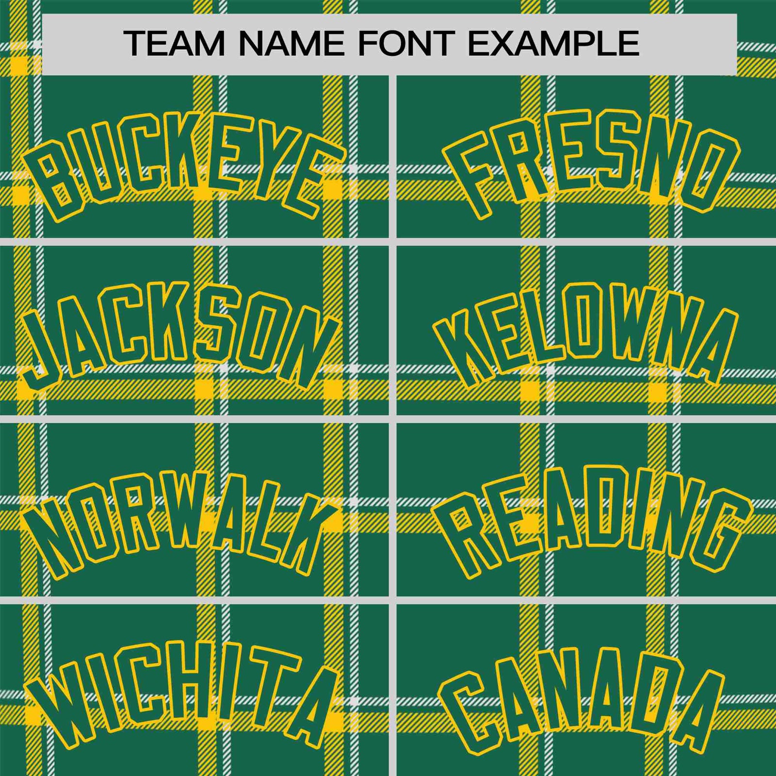 Custom Kelly Green Gold Personalized Plaid Design Authentic Baseball Jersey