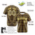 Custom Brown Yellow Personalized Plaid Design Authentic Baseball Jersey