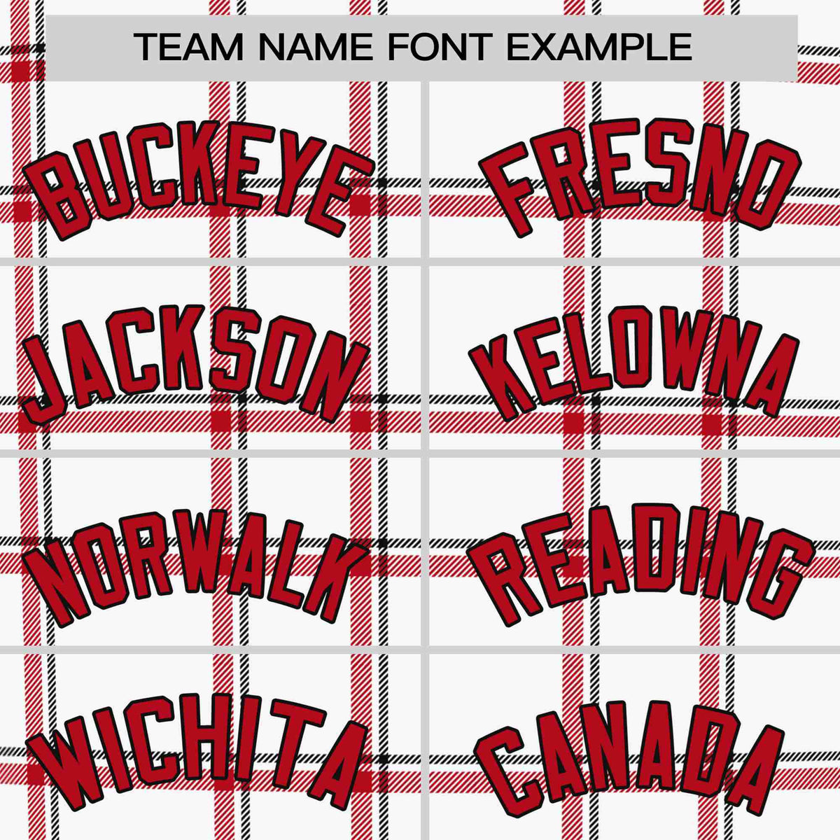 Custom White Red Personalized Plaid Design Authentic Baseball Jersey