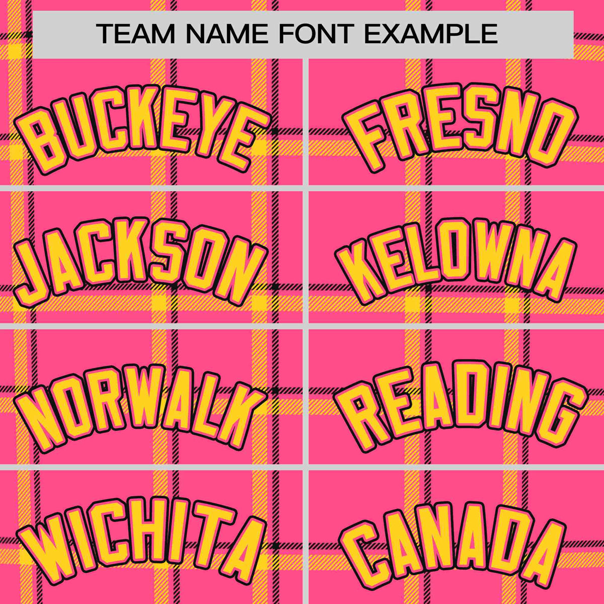 Custom Pink Gold Personalized Plaid Design Authentic Baseball Jersey