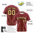 Custom Crimson Khaki Personalized Plaid Design Authentic Baseball Jersey