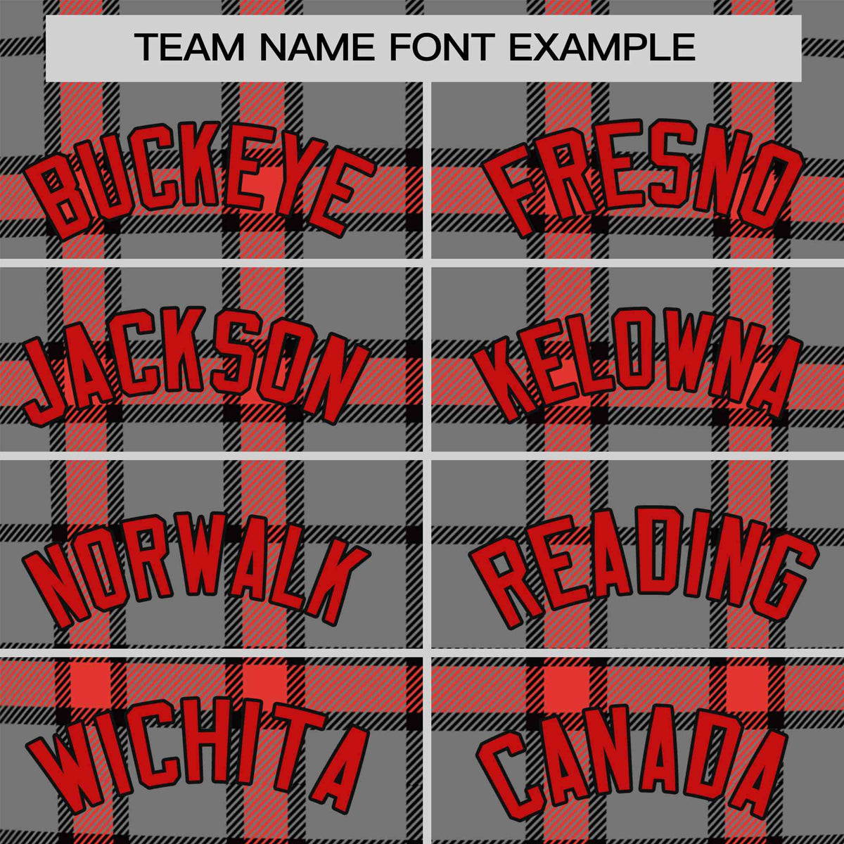 Custom Gray Red Personalized Plaid Design Authentic Baseball Jersey