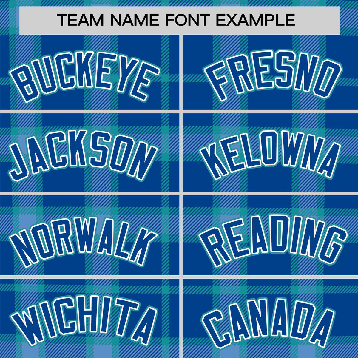 Custom Royal Blue Personalized Plaid Design Authentic Baseball Jersey