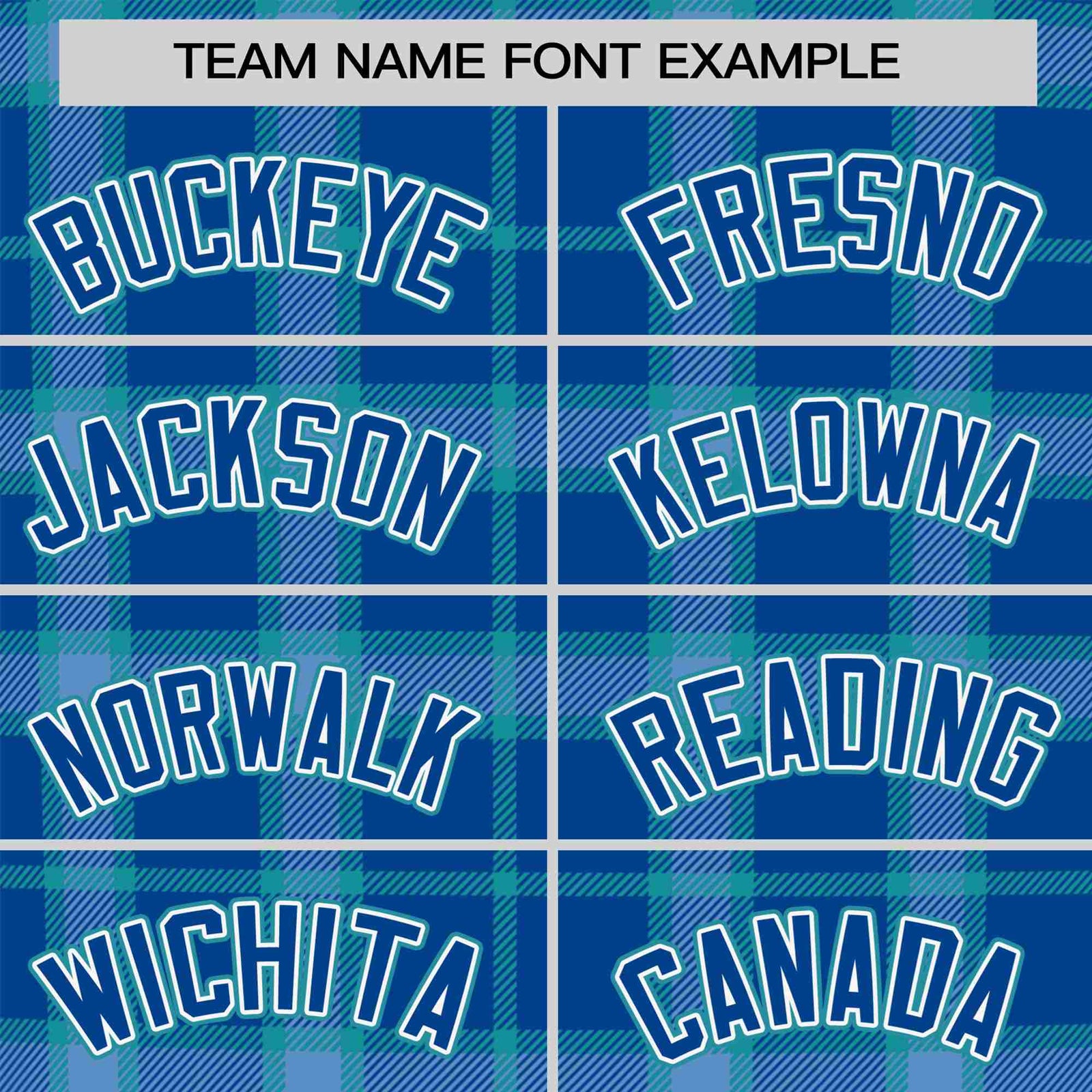 Custom Royal Blue Personalized Plaid Design Authentic Baseball Jersey