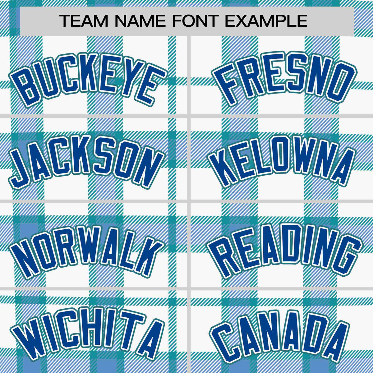 Custom White Light Blue Personalized Plaid Design Authentic Baseball Jersey