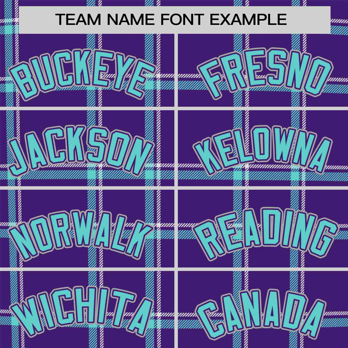 Custom Purple Aqua Personalized Plaid Design Authentic Baseball Jersey