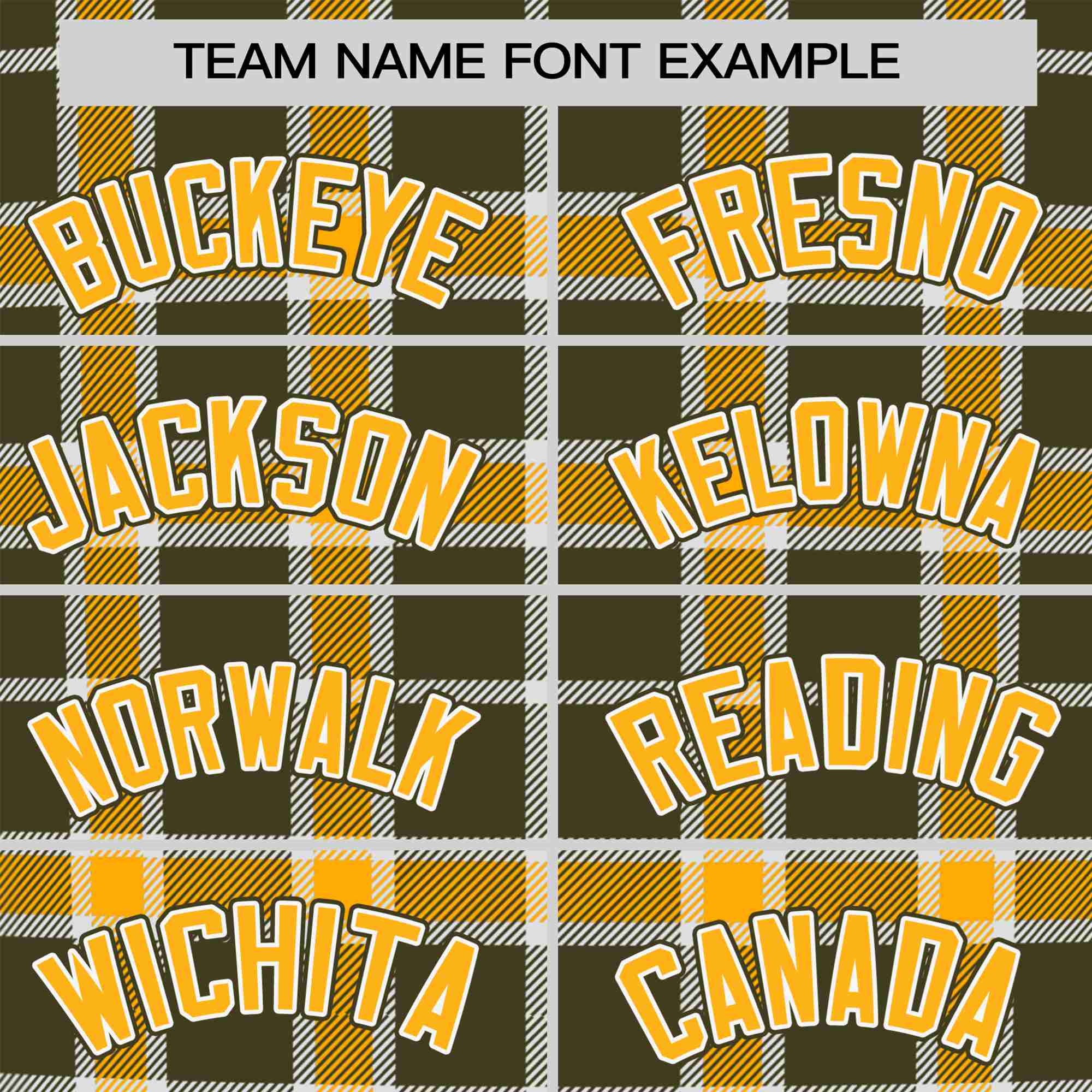 Custom Yellow Dark Gray Personalized Plaid Design Authentic Baseball Jersey