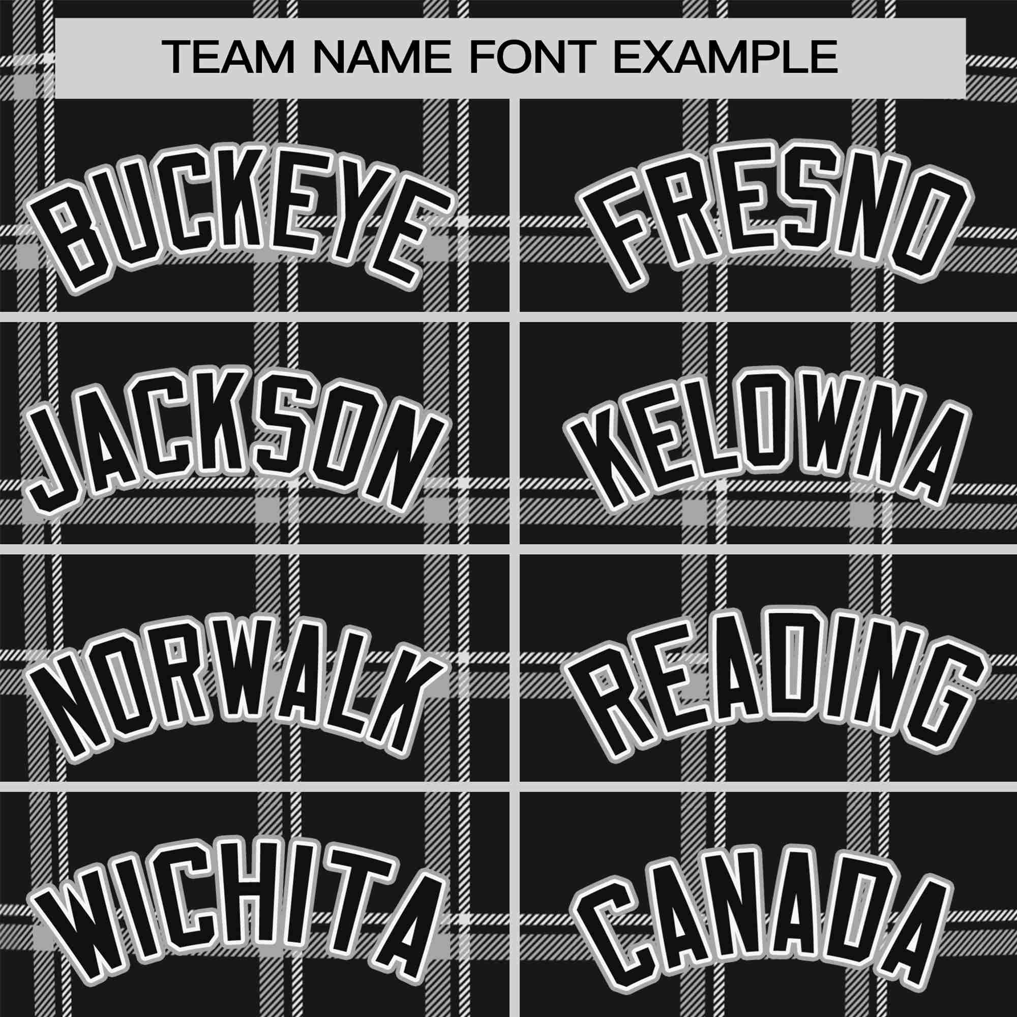 Custom Black Gray Personalized Plaid Design Authentic Baseball Jersey