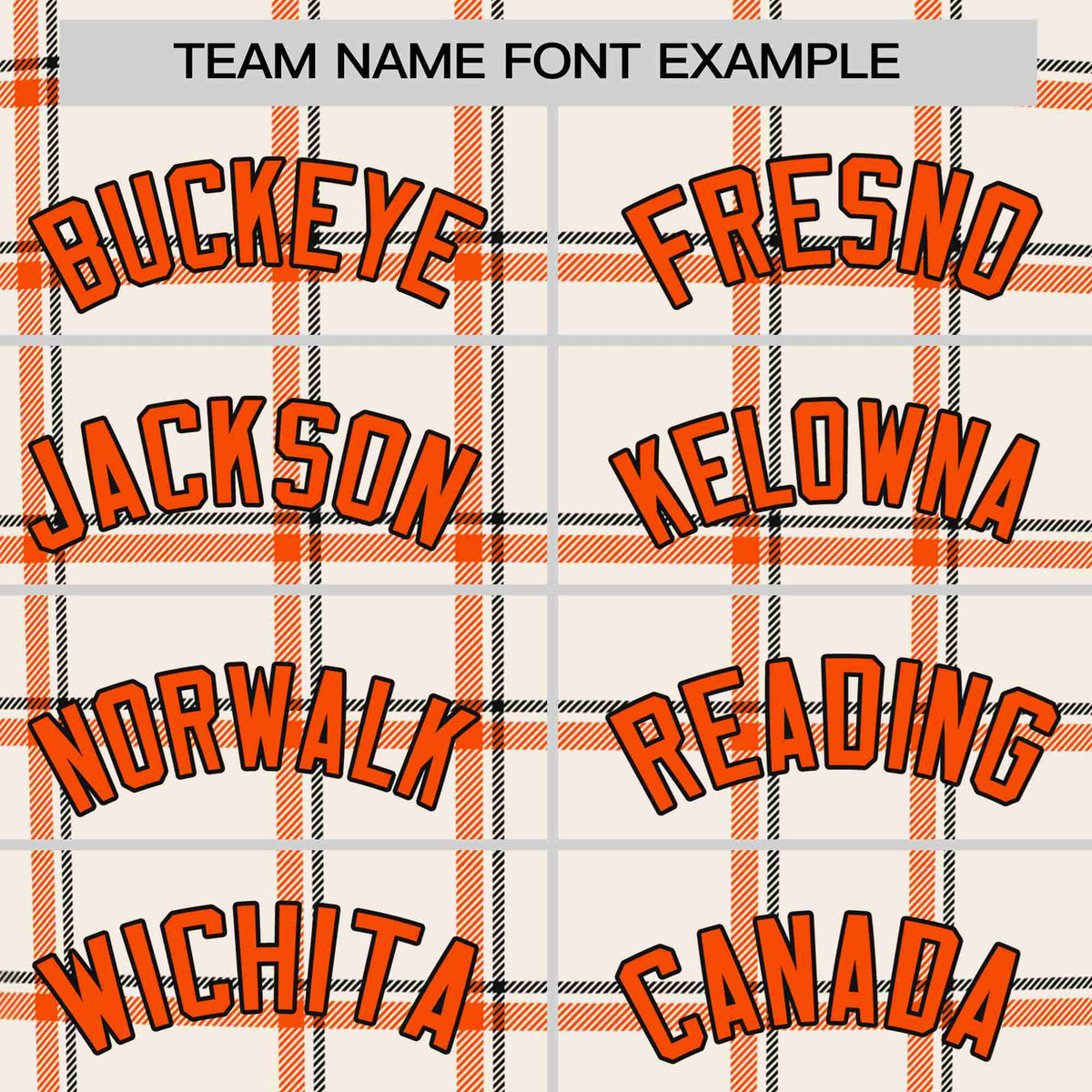 Custom White Orange Personalized Plaid Design Authentic Baseball Jersey