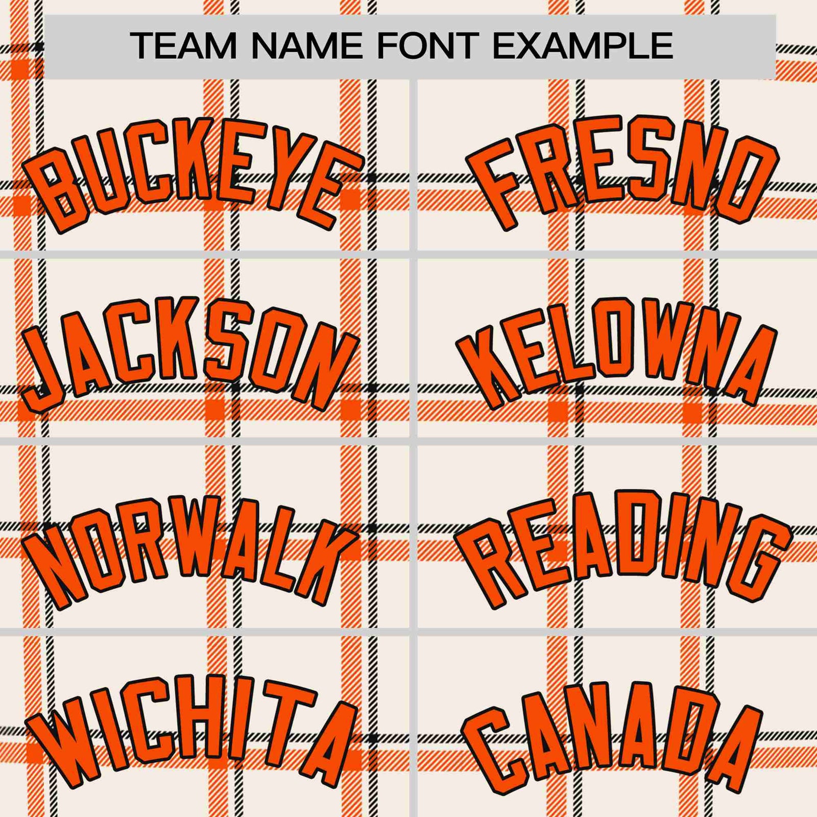 Custom White Orange Personalized Plaid Design Authentic Baseball Jersey