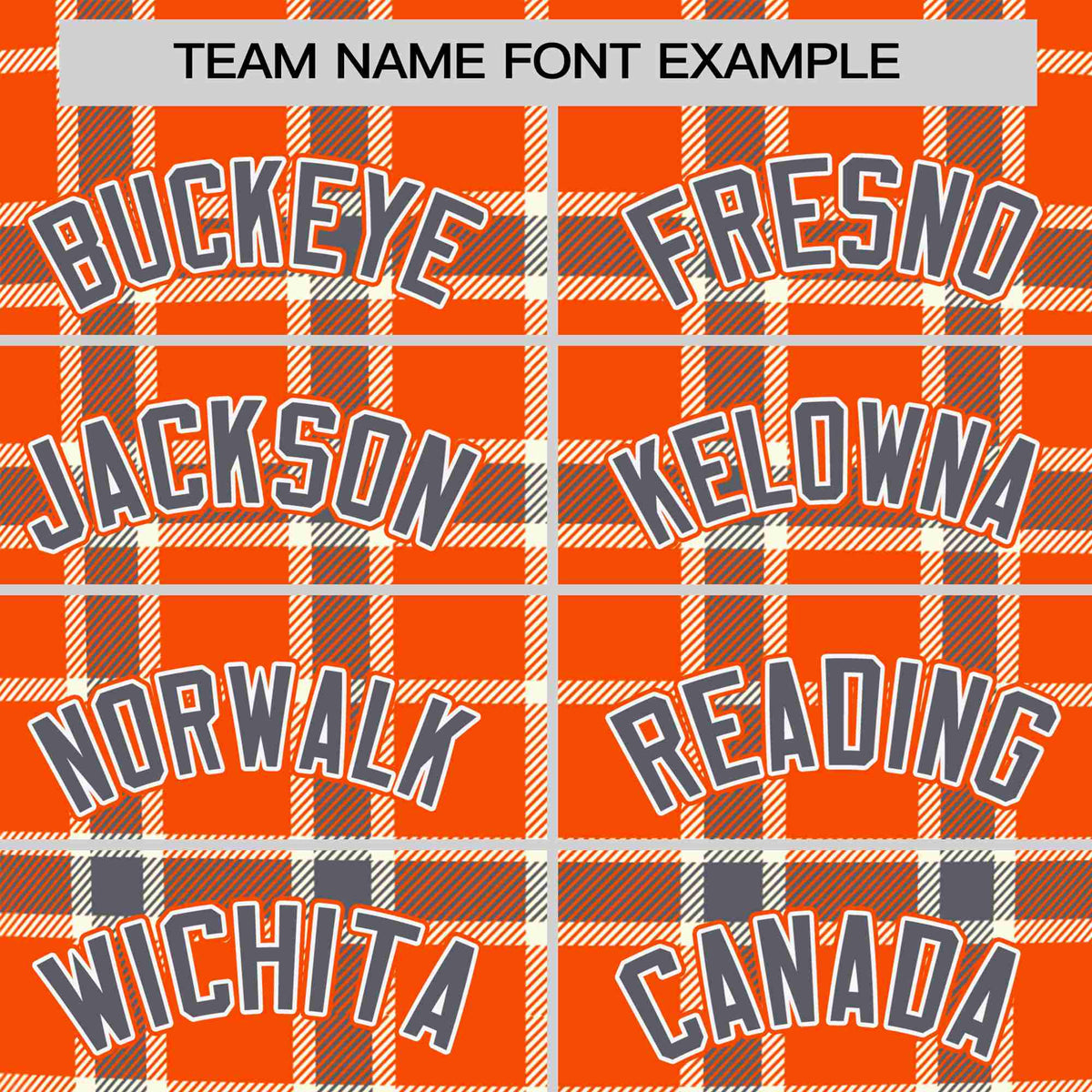 Custom Orange Brown Personalized Plaid Design Authentic Baseball Jersey