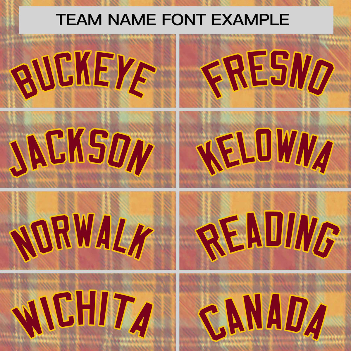 Custom Orange Yellow Personalized Plaid Design Authentic Baseball Jersey